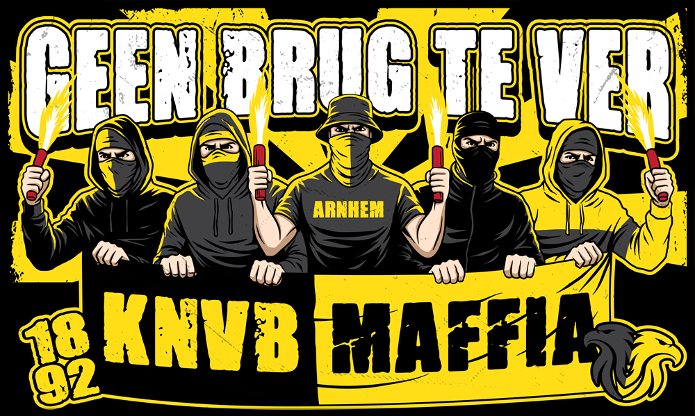 metalen bordje Geen brug te ver