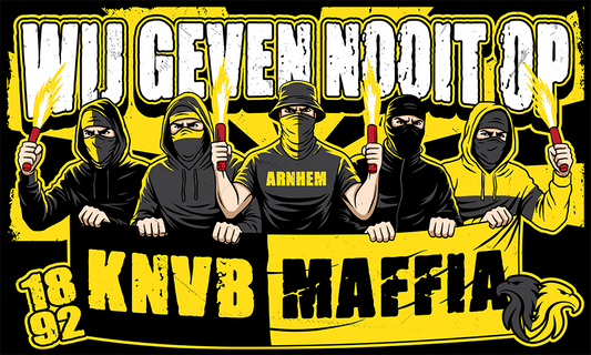 vlag Wij geven nooit op